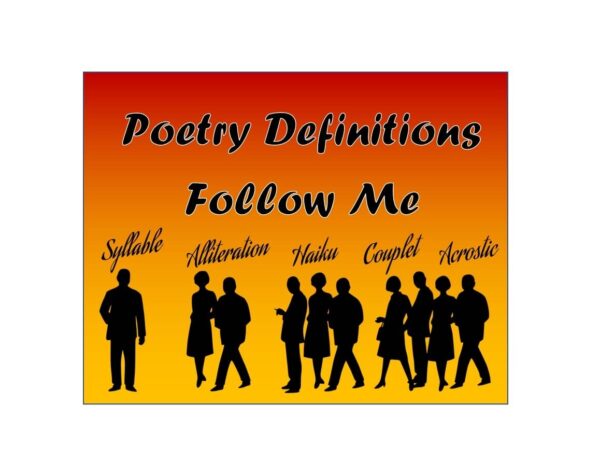 Poetry Definitions Follow Me