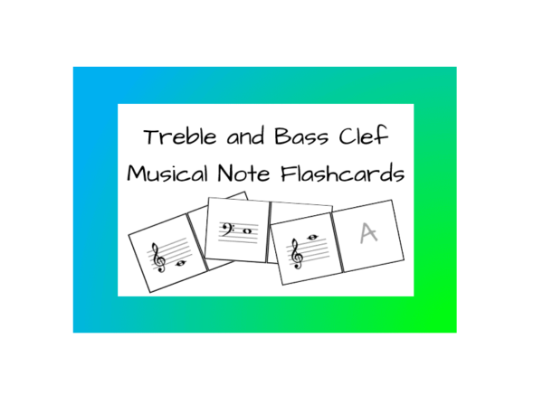 Treble and Bass Clef Musical Note Flashcards